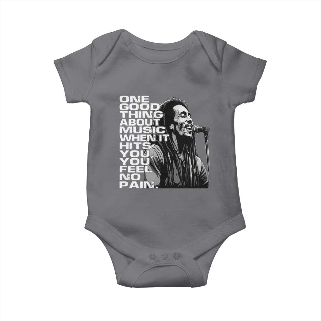 Vintage Marley Baby Onesie Jamaica Jamaican Rasta Reggage Music TS10 Charcoal Print Your Wear