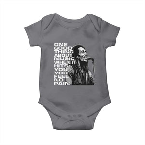 Vintage Marley Baby Onesie Jamaica Jamaican Rasta Reggage Music TS10 Charcoal Print Your Wear