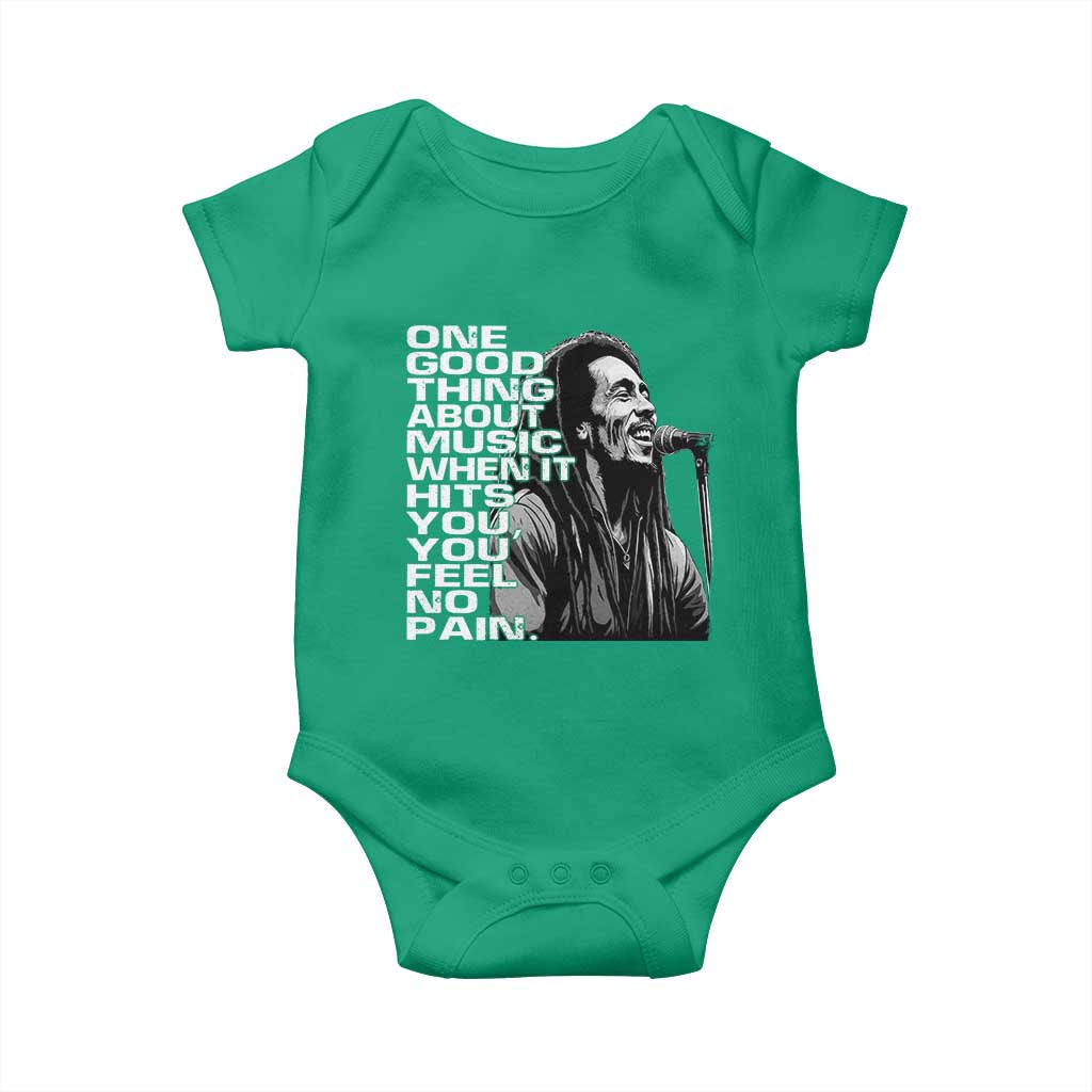 Vintage Marley Baby Onesie Jamaica Jamaican Rasta Reggage Music TS10 Irish Green Print Your Wear