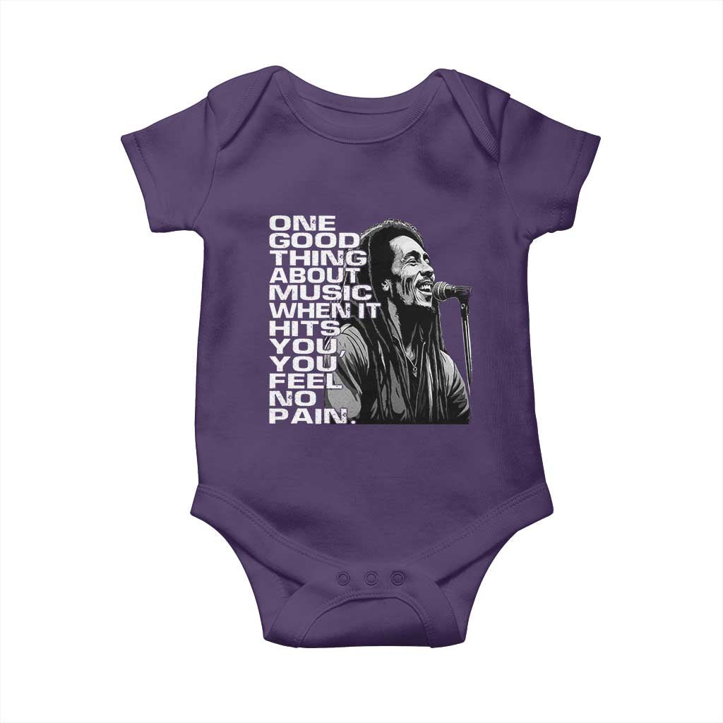 Vintage Marley Baby Onesie Jamaica Jamaican Rasta Reggage Music TS10 Purple Print Your Wear