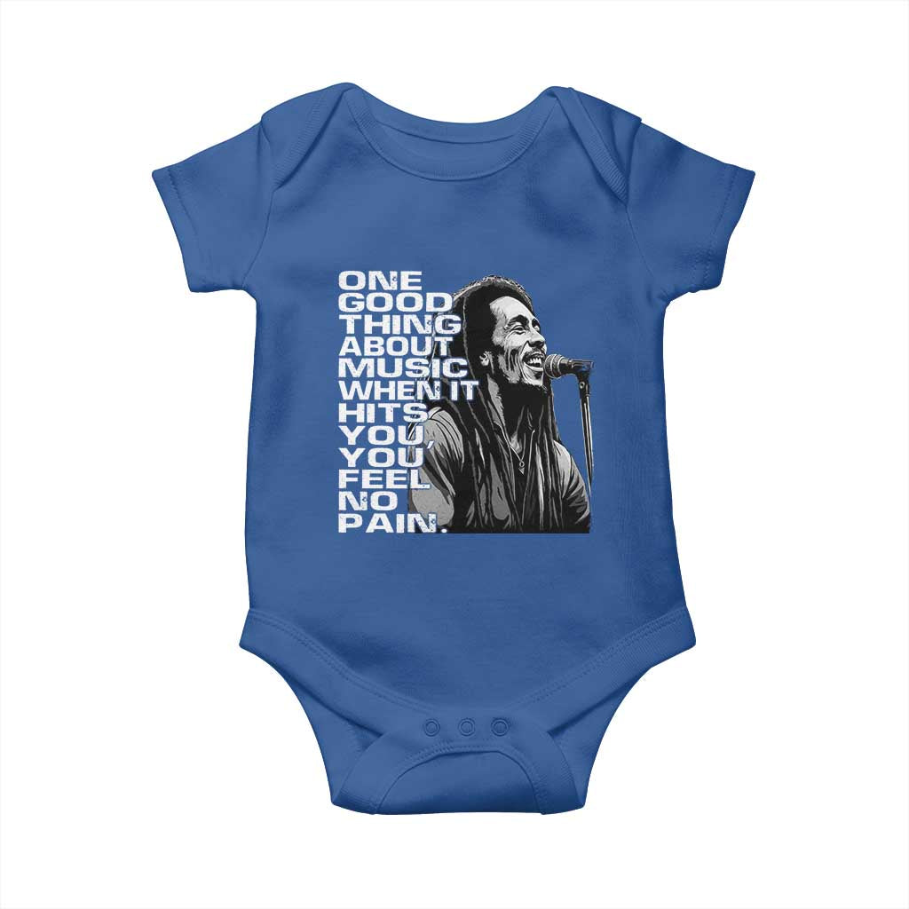 Vintage Marley Baby Onesie Jamaica Jamaican Rasta Reggage Music TS10 Royal Blue Print Your Wear