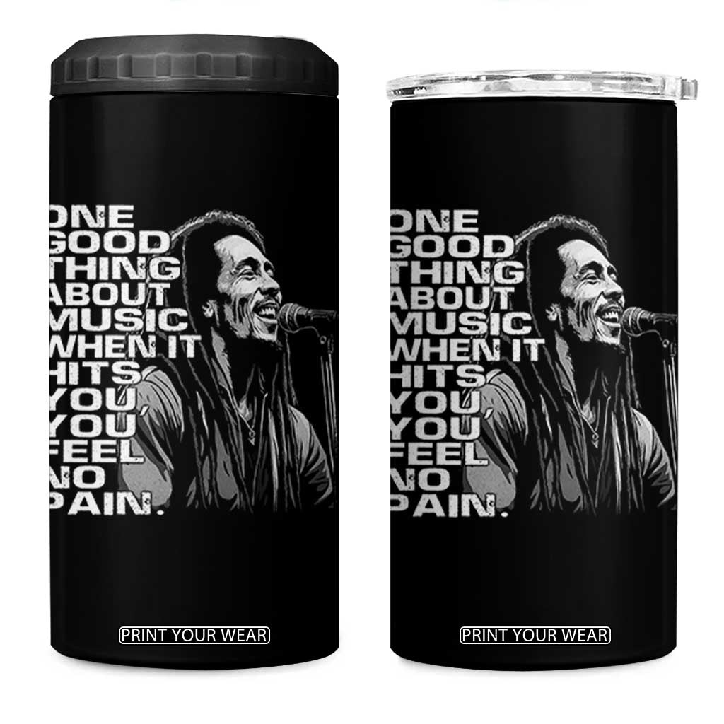 Vintage Marley 4 in 1 Can Cooler Tumbler Jamaica Jamaican Rasta Reggage Music TS10 One Size: 16 oz Black Print Your Wear