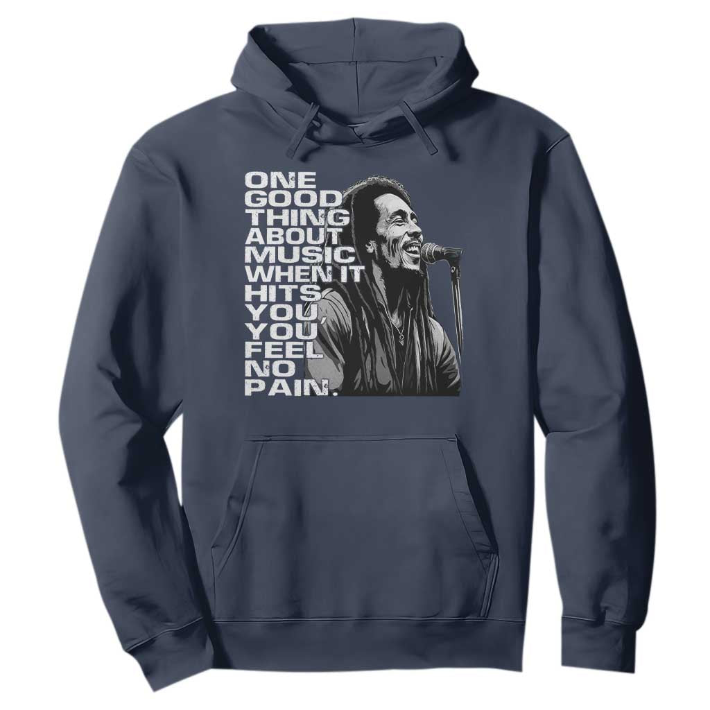 Vintage Marley Hoodie Jamaica Jamaican Rasta Reggage Music TS10 Navy Print Your Wear