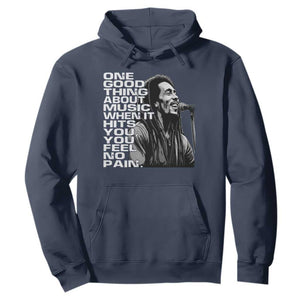 Vintage Marley Hoodie Jamaica Jamaican Rasta Reggage Music TS10 Navy Print Your Wear