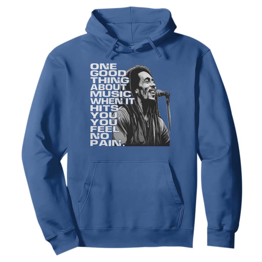 Vintage Marley Hoodie Jamaica Jamaican Rasta Reggage Music TS10 Royal Blue Print Your Wear