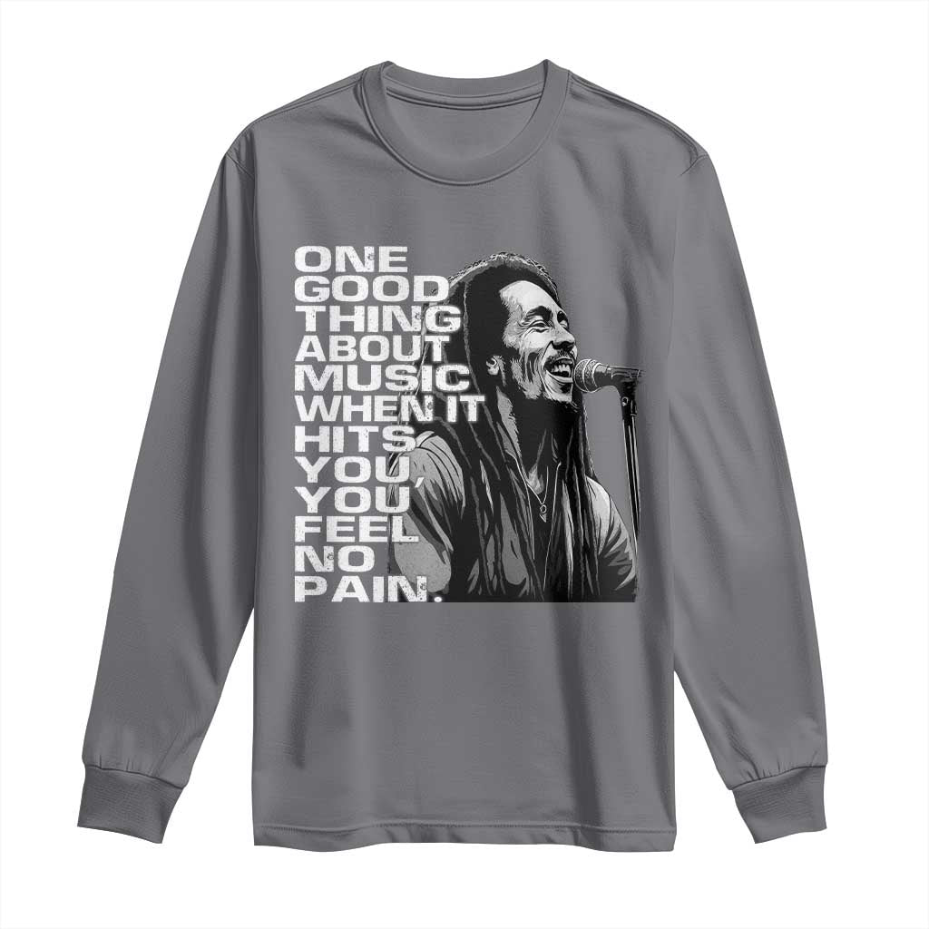 Vintage Marley Long Sleeve Shirt Jamaica Jamaican Rasta Reggage Music TS10 Charcoal Print Your Wear