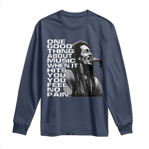 Vintage Marley Long Sleeve Shirt Jamaica Jamaican Rasta Reggage Music TS10 Navy Print Your Wear
