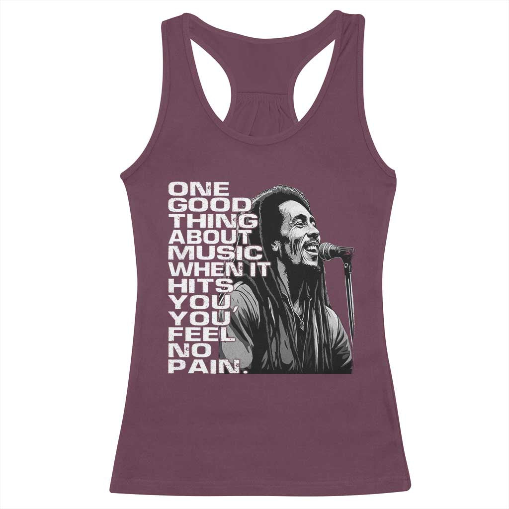 Vintage Marley Racerback Tank Top Jamaica Jamaican Rasta Reggage Music TS10 Maroon Print Your Wear