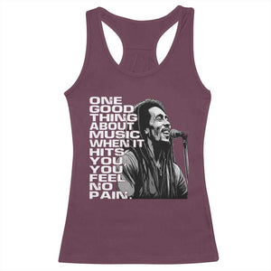 Vintage Marley Racerback Tank Top Jamaica Jamaican Rasta Reggage Music TS10 Maroon Print Your Wear