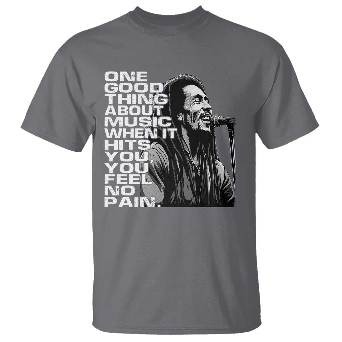 Vintage Marley T Shirt - Jamaica Jamaican Rasta Reggae Music Legend Tee TS10 Charcoal Print Your Wear