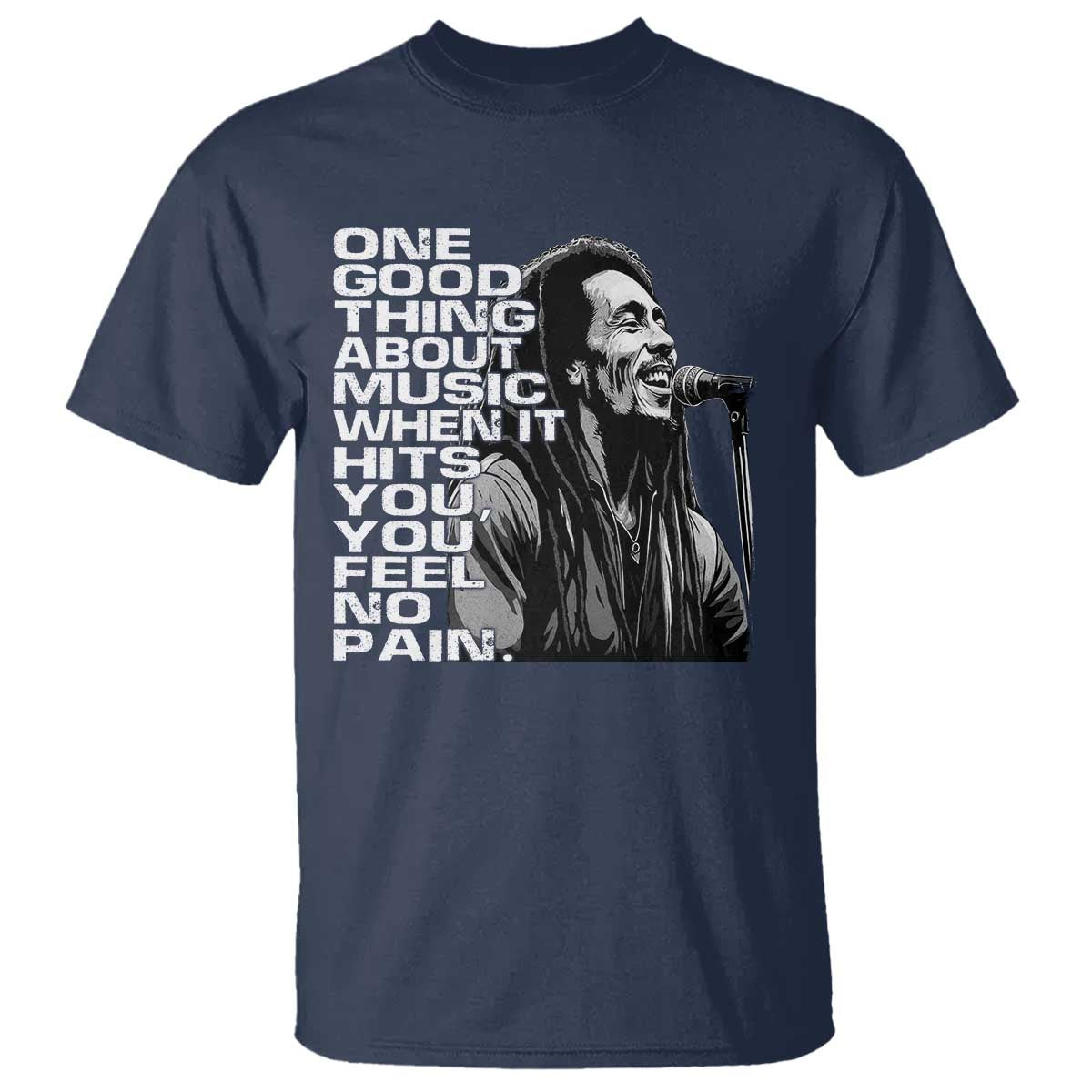Vintage Marley T Shirt - Jamaica Jamaican Rasta Reggae Music Legend Tee TS10 Navy Print Your Wear