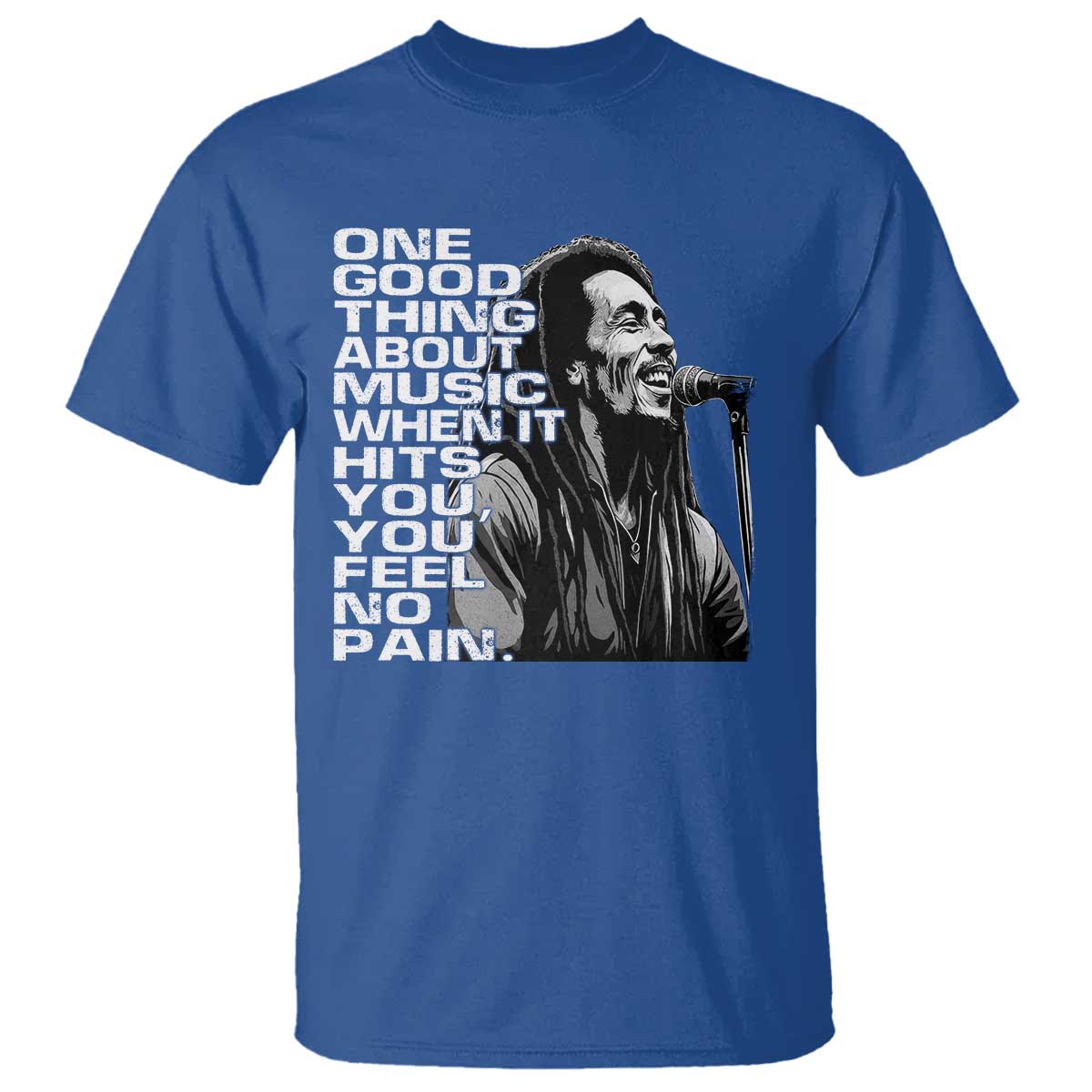 Vintage Marley T Shirt - Jamaica Jamaican Rasta Reggae Music Legend Tee TS10 Royal Blue Print Your Wear