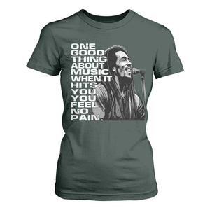 Vintage Marley T Shirt For Women Jamaica Jamaican Rasta Reggage Music TS10 Dark Forest Green Print Your Wear