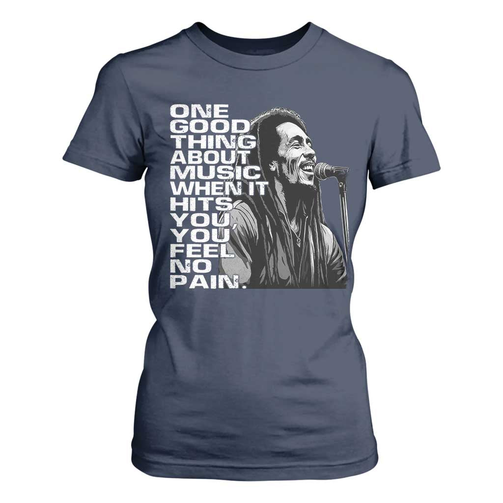 Vintage Marley T Shirt For Women Jamaica Jamaican Rasta Reggage Music TS10 Navy Print Your Wear