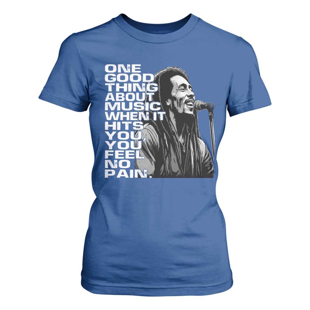 Vintage Marley T Shirt For Women Jamaica Jamaican Rasta Reggage Music TS10 Royal Blue Print Your Wear