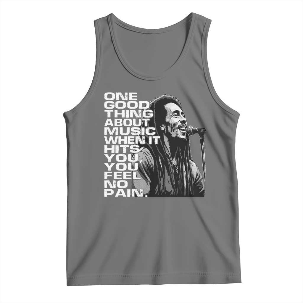 Vintage Marley Tank Top Jamaica Jamaican Rasta Reggage Music TS10 Black Heather Print Your Wear
