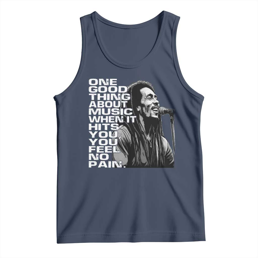 Vintage Marley Tank Top Jamaica Jamaican Rasta Reggage Music TS10 Navy Print Your Wear