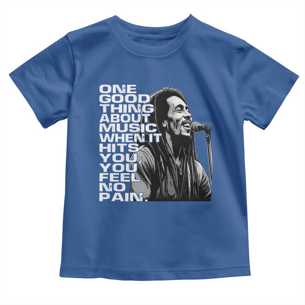 Vintage Marley Toddler T Shirt Jamaica Jamaican Rasta Reggage Music TS10 Royal Blue Print Your Wear