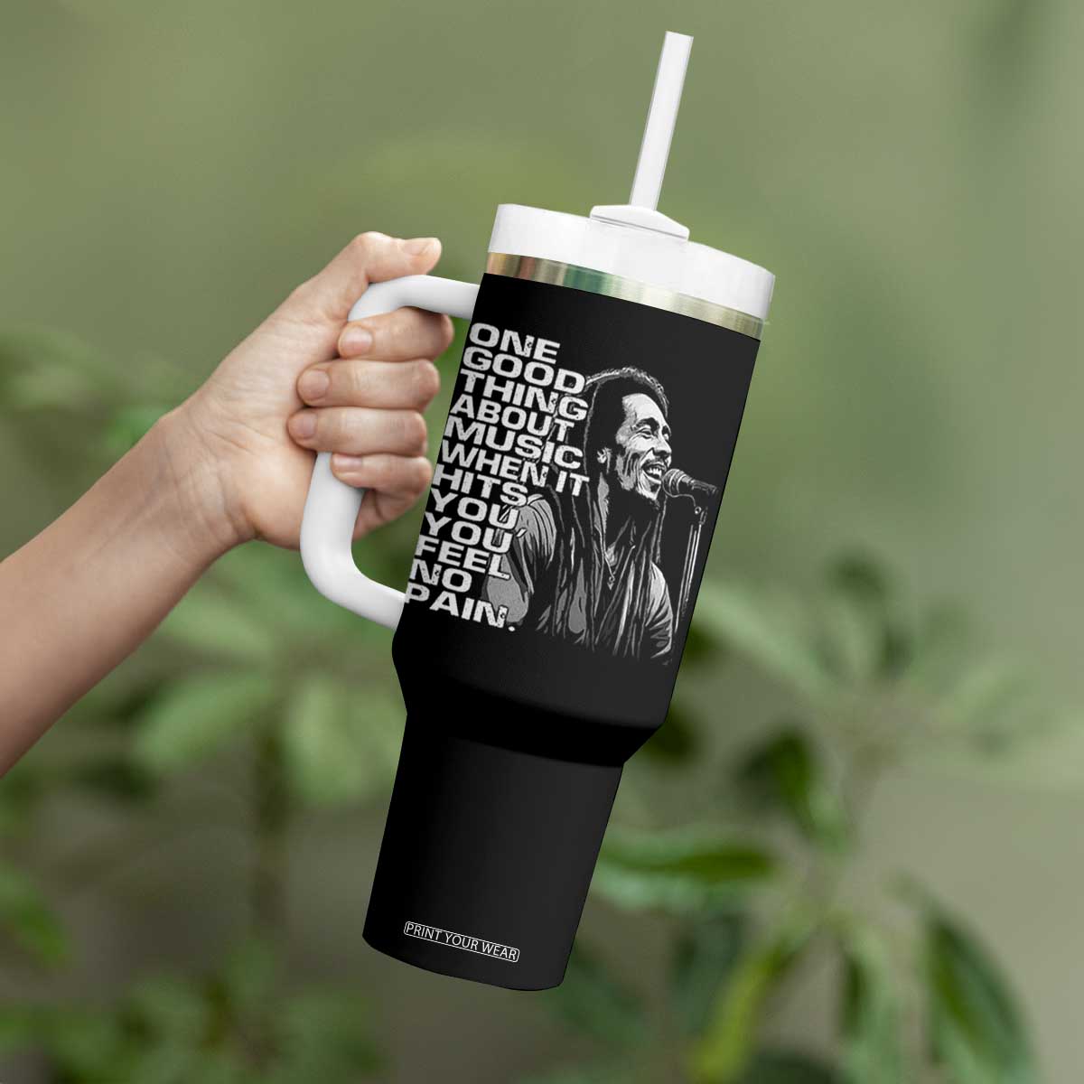Vintage Marley Tumbler With Handle Jamaica Jamaican Rasta Reggage Music TS10 Print Your Wear