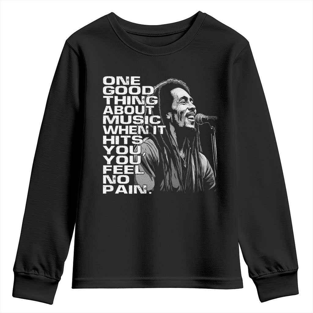 Vintage Marley Youth Sweatshirt Jamaica Jamaican Rasta Reggage Music TS10 Black Print Your Wear