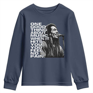 Vintage Marley Youth Sweatshirt Jamaica Jamaican Rasta Reggage Music TS10 Navy Print Your Wear