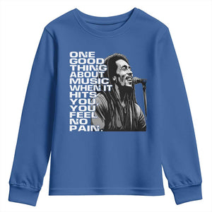 Vintage Marley Youth Sweatshirt Jamaica Jamaican Rasta Reggage Music TS10 Royal Blue Print Your Wear