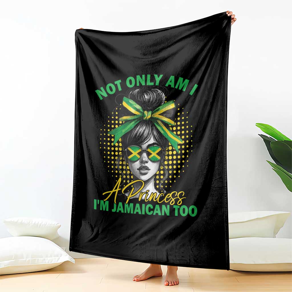 Jamaican Girl Throw Blanket Messy Bun Not Only Am I A Princess Im Jamaican Too TS10 Print Your Wear