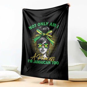 Jamaican Girl Throw Blanket Messy Bun Not Only Am I A Princess Im Jamaican Too TS10 Print Your Wear