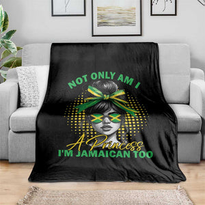 Jamaican Girl Throw Blanket Messy Bun Not Only Am I A Princess Im Jamaican Too TS10 Print Your Wear