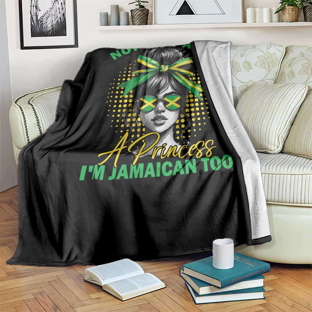Jamaican Girl Throw Blanket Messy Bun Not Only Am I A Princess Im Jamaican Too TS10 Print Your Wear