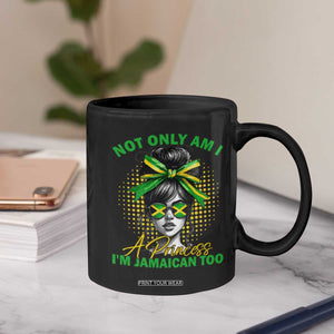 Jamaican Girl Coffee Mug Messy Bun Not Only Am I A Princess Im Jamaican Too TS10 Print Your Wear