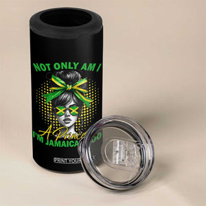 Jamaican Girl 4 in 1 Can Cooler Tumbler Messy Bun Not Only Am I A Princess Im Jamaican Too TS10 Print Your Wear