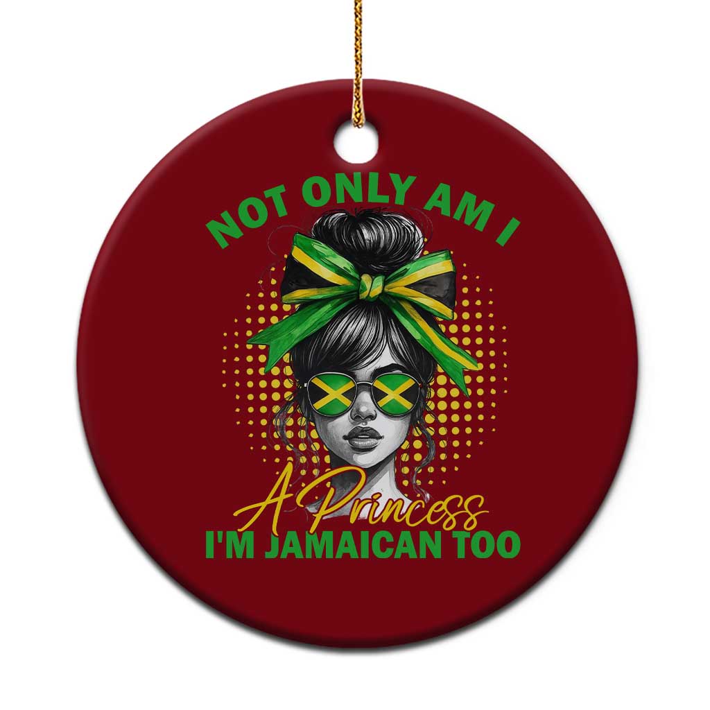 Jamaican Girl Ceramic Ornament Messy Bun Not Only Am I A Princess Im Jamaican Too TS10 1pc Red Print Your Wear
