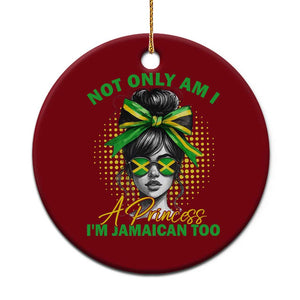 Jamaican Girl Ceramic Ornament Messy Bun Not Only Am I A Princess Im Jamaican Too TS10 1pc Red Print Your Wear