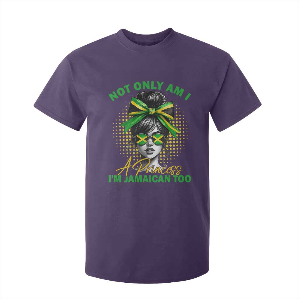 Jamaican Girl T Shirt For Kid Messy Bun Not Only Am I A Princess Im Jamaican Too TS10 Purple Print Your Wear