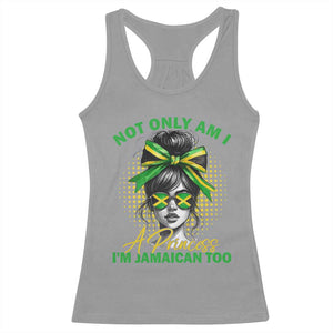 Jamaican Girl Racerback Tank Top Messy Bun Not Only Am I A Princess Im Jamaican Too TS10 Sport Gray Print Your Wear