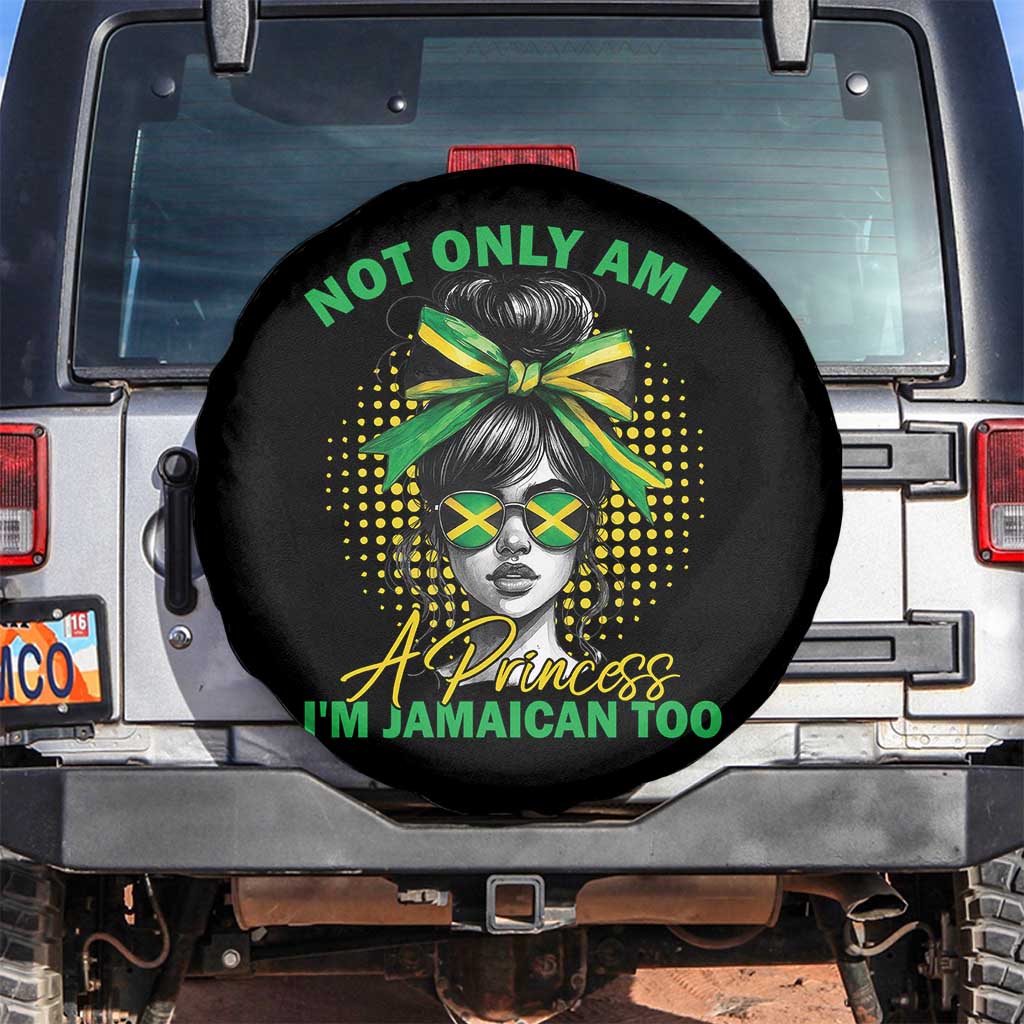 Jamaican Girl Spare Tire Cover Messy Bun Not Only Am I A Princess Im Jamaican Too TS10 No hole Black Print Your Wear