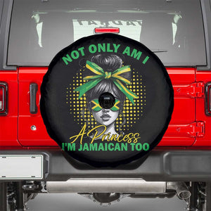Jamaican Girl Spare Tire Cover Messy Bun Not Only Am I A Princess Im Jamaican Too TS10 Black Print Your Wear