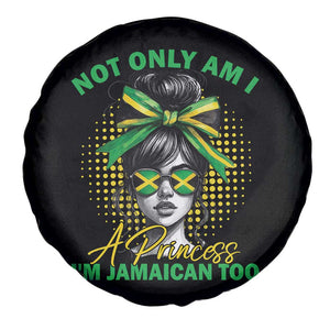 Jamaican Girl Spare Tire Cover Messy Bun Not Only Am I A Princess Im Jamaican Too TS10 Print Your Wear