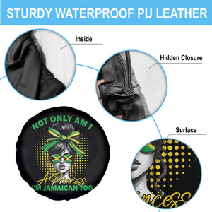 Jamaican Girl Spare Tire Cover Messy Bun Not Only Am I A Princess Im Jamaican Too TS10 Print Your Wear