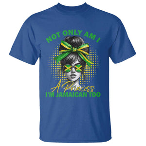 Jamaican Girl T Shirt Messy Bun Not Only Am I A Princess Im Jamaican Too TS10 Royal Blue Print Your Wear
