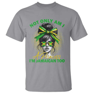 Jamaican Girl T Shirt Messy Bun Not Only Am I A Princess Im Jamaican Too TS10 Sport Gray Print Your Wear