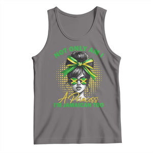 Jamaican Girl Tank Top Messy Bun Not Only Am I A Princess Im Jamaican Too TS10 Deep Heather Print Your Wear