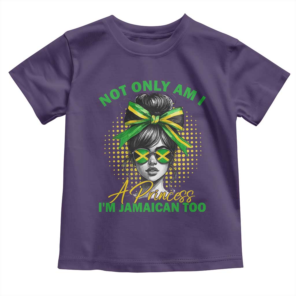 Jamaican Girl Toddler T Shirt Messy Bun Not Only Am I A Princess Im Jamaican Too TS10 Purple Print Your Wear