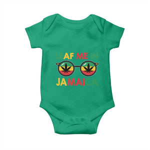 Leaf Me In Jamaica Baby Onesie Funny Weed Stoner Marijuana Jamaican Rasta Reggae TS10 Irish Green Print Your Wear