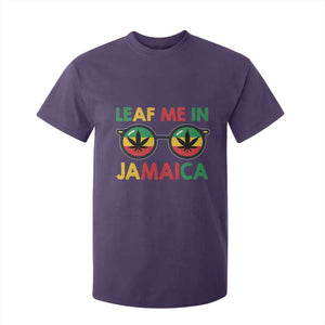 Leaf Me In Jamaica T Shirt For Kid Funny Weed Stoner Marijuana Jamaican Rasta Reggae TS10 Purple Print Your Wear