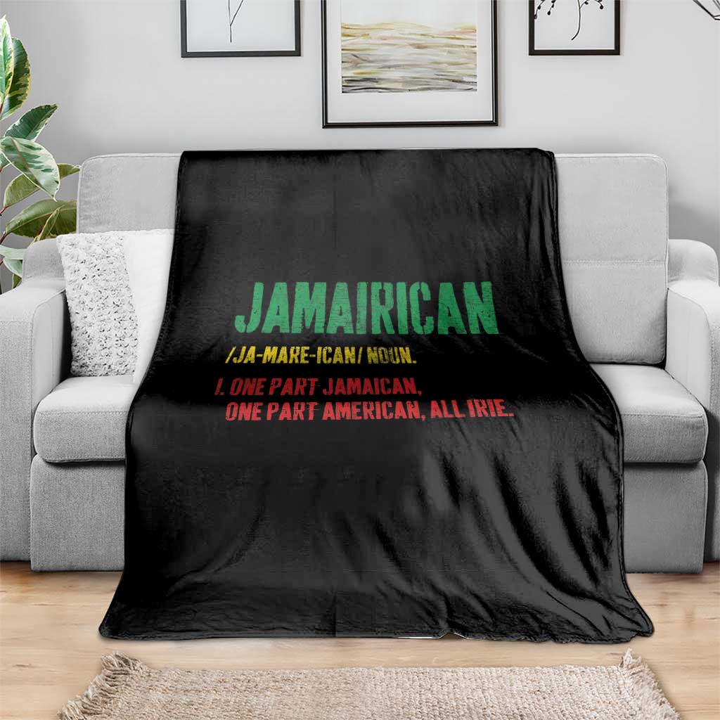 Funny Jamaican American Throw Blanket Retro Jamairican Roots TS10 Print Your Wear