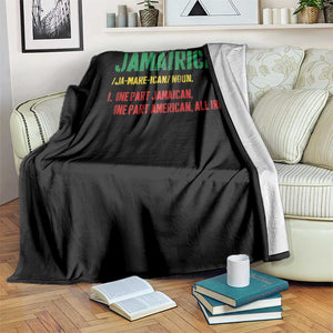Funny Jamaican American Throw Blanket Retro Jamairican Roots TS10 Print Your Wear