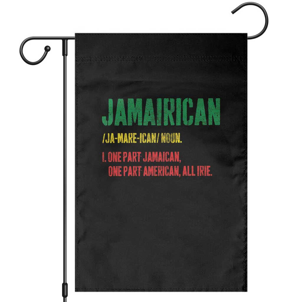 Funny Jamaican American Garden Flag Retro Jamairican Roots TS10 Black Print Your Wear