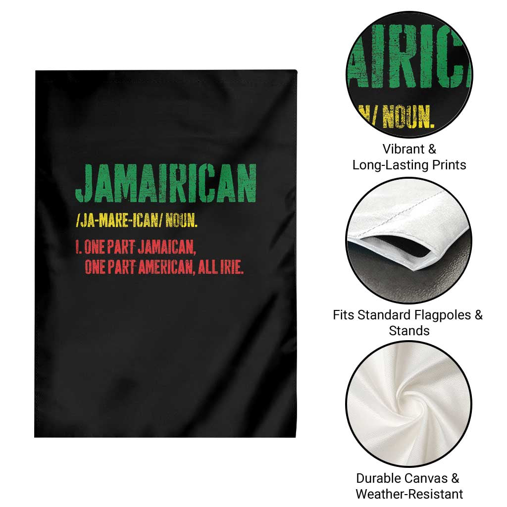 Funny Jamaican American Garden Flag Retro Jamairican Roots TS10 Print Your Wear
